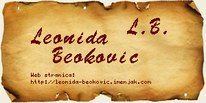 Leonida Beoković vizit kartica